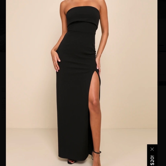 Brand new - Lulus classy consideration black strapless maxi dress - Picture 1 of 1